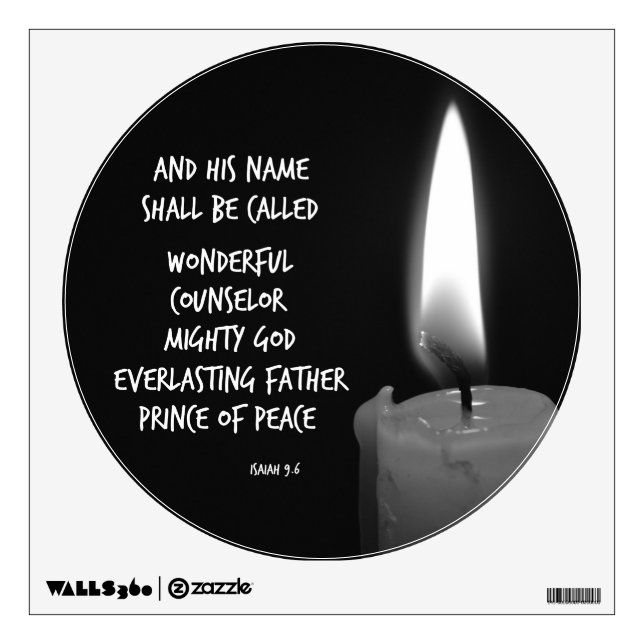 Wonderful Counselor Prince of Peace Scripture Wall Decal (Front)
