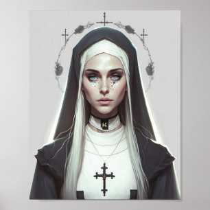 Wonderful Creepy Nun Poster