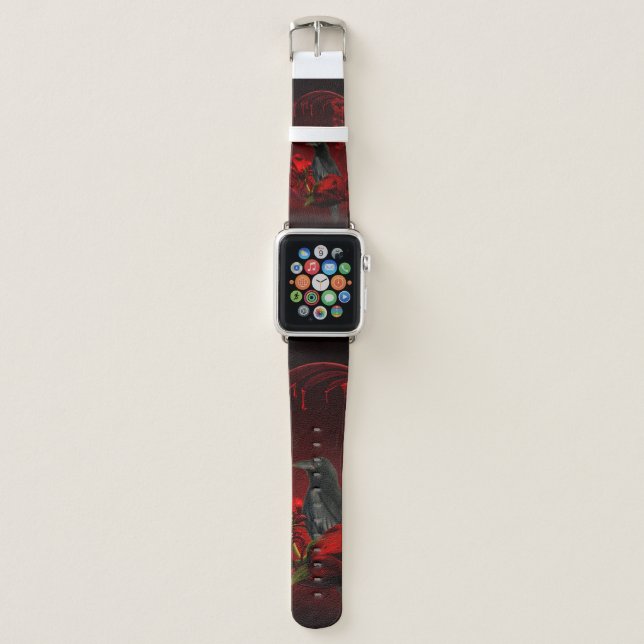 Wonderful crow apple watch band (Front)