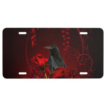 Wonderful Crow License Plate by stylishdesign1 at Zazzle