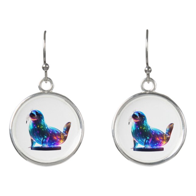 Wonderful Cute Seal Earrings (Front)