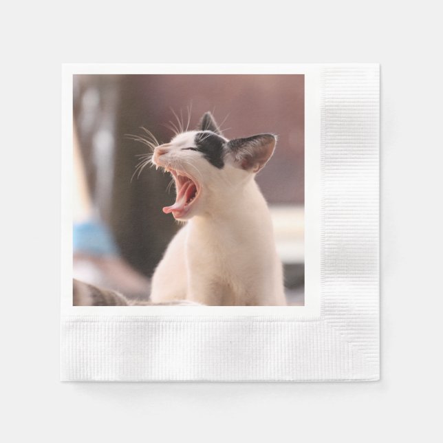 Wonderful Dangerous Cat Paper Napkins (Front)