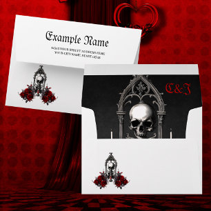 Wonderful dark gothic wedding design. envelope