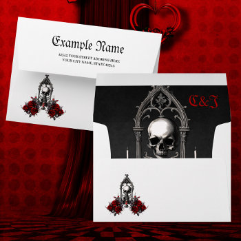 Wonderful Dark Gothic Wedding Design. Envelope by stylishdesign1 at Zazzle