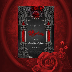 Wonderful dark gothic wedding design. invitation