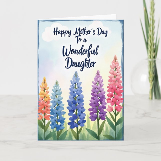 Wonderful Daughter Day Card (Front)