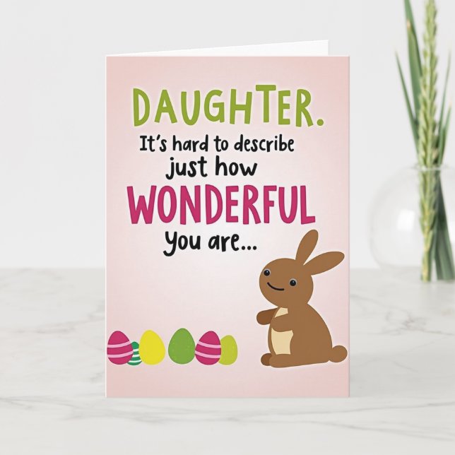 Wonderful Daughter Greeting Card (Front)