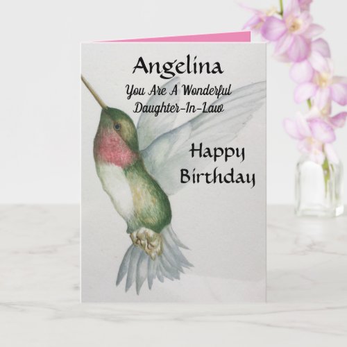 Wonderful Daughter_In_Law Birthday Sweet Bird Card