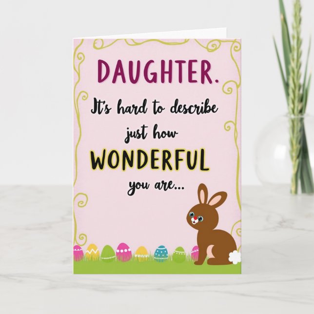 Wonderful Daughter Message Card (Front)