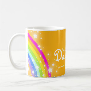 Wonderful Daughter rainbow orange mug