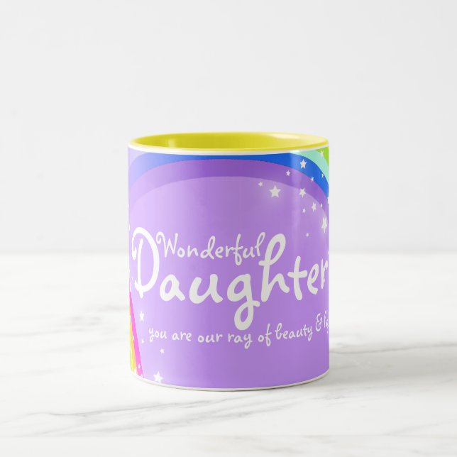 Wonderful Daughter rainbow violet mug (Center)