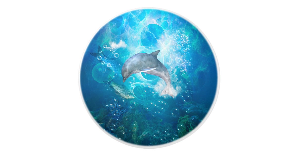 Wonderful dolphin ceramic knob | Zazzle