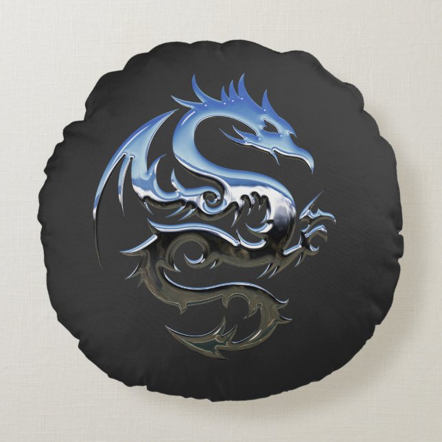 Wonderful dragon 3D. By Pete Linforth-Pixabay Round Pillow (Front)