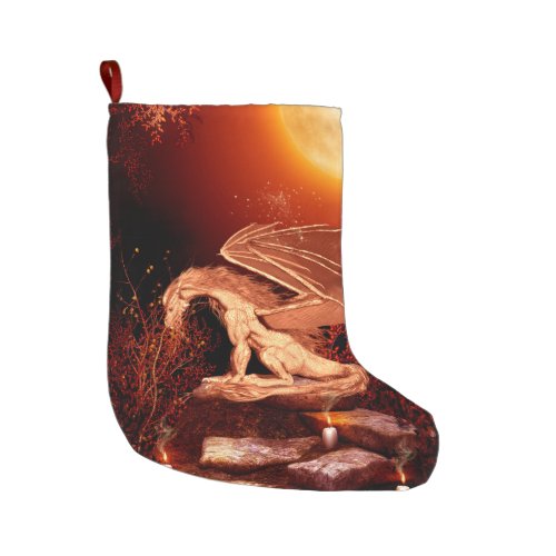 Wonderful dragon large christmas stocking