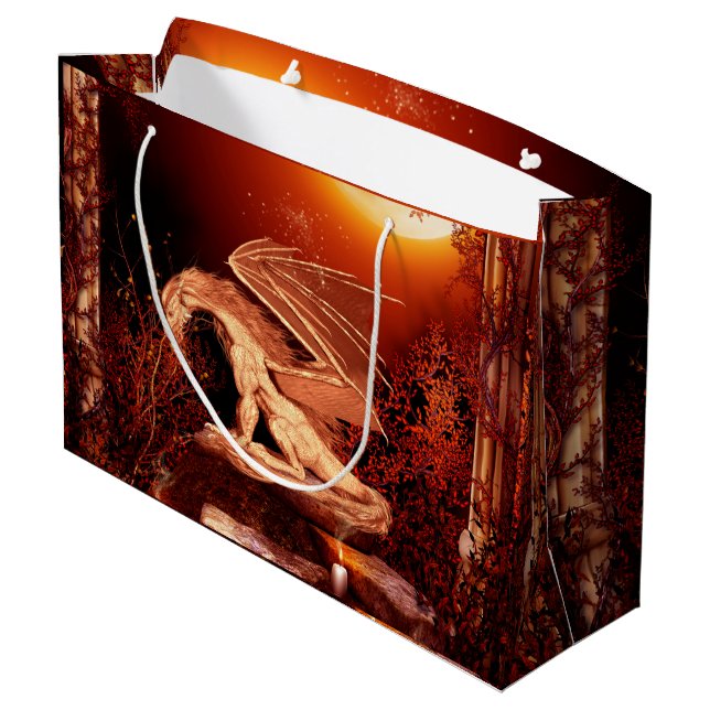 Wonderful dragon large gift bag (Back Angled)