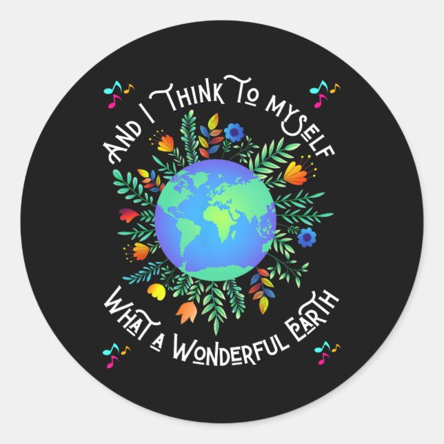 Wonderful Earth Day  Classic Round Sticker (Front)