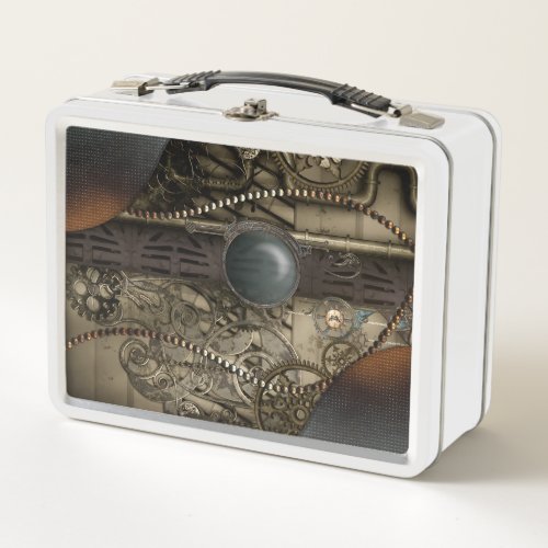 Wonderful elegant steampunk design metal lunch box
