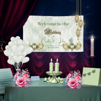 Wonderful Elegant White Flowers Banner by stylishdesign1 at Zazzle