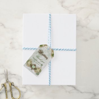 Wonderful Elegant White Flowers  Gift Tags by stylishdesign1 at Zazzle