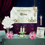 Wonderful elegant white flowers  pedestal sign<br><div class="desc">Wonderful elegant white flowers with swan</div>