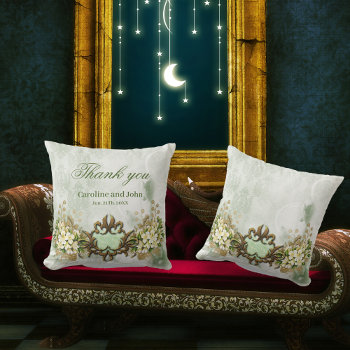 Wonderful Elegant White Flowers Throw Pillow by stylishdesign1 at Zazzle