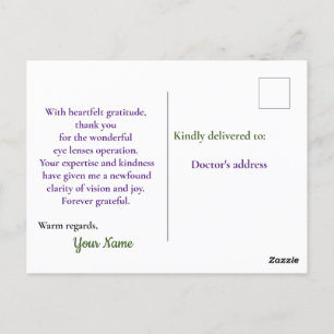 wonderful eye lenses operation postcard