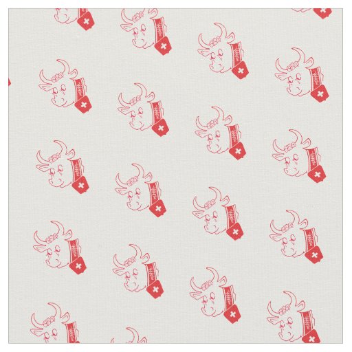 Wonderful fabric with a Swiss cow muhhhh