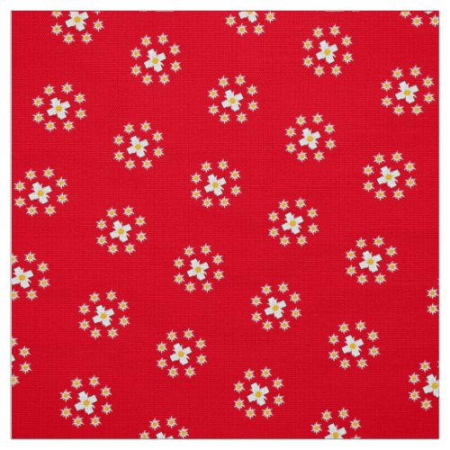 Wonderful fabric with a Swiss fan of Edelweiss