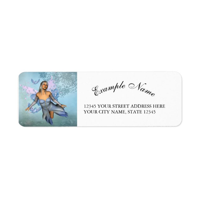 Wonderful fairy with fantasy birds label (Front)