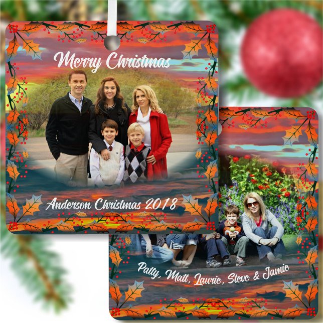 Wonderful Family Christmas Day 1490 Metal Ornament (Creator Uploaded)