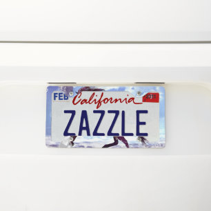 Wonderful fantasy horse on the beach license plate frame