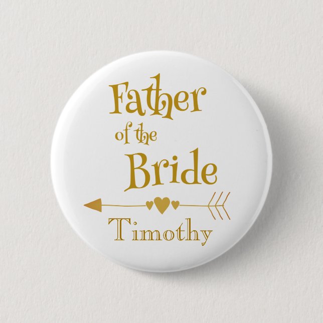 Wonderful Father of the Bride Button (Front)