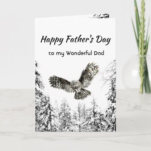 Wonderful Father's Day Owl Wilderness Forest Card