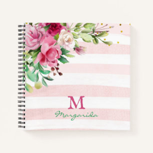 Wonderful Floral Wreath - Girl's Diary Notebook