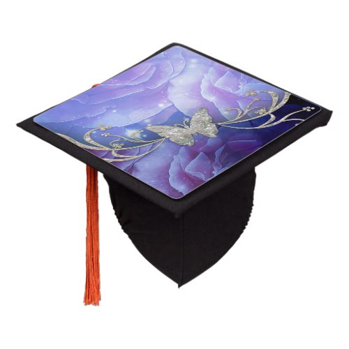 Wonderful flowers graduation cap topper