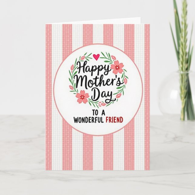 Wonderful Friend Message Card (Front)