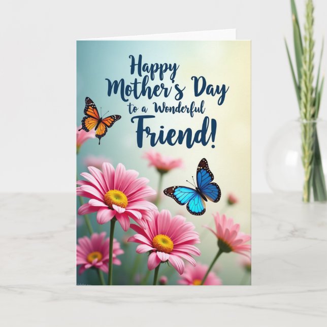 Wonderful Friend Spring Card (Front)