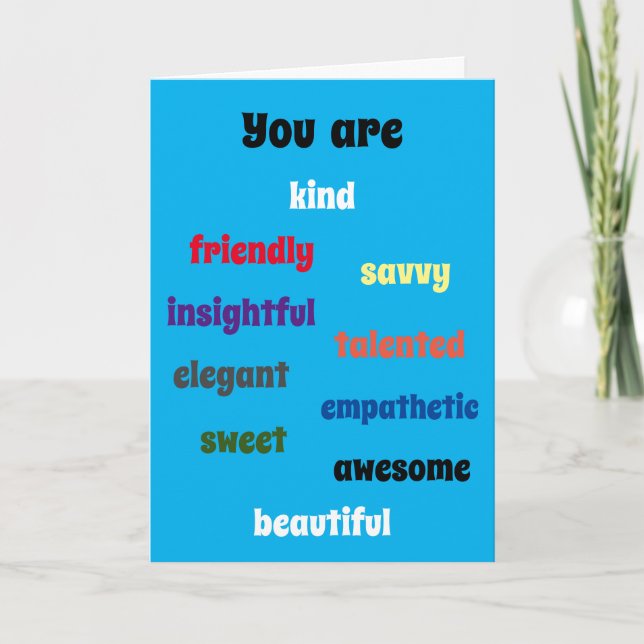 Wonderful Friend: Thank You Card (Front)