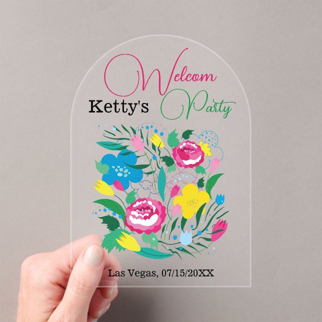 Wonderful garden. Acrylic Invitation (Insitu (Handheld))