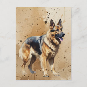 Wonderful German Shepherd Pet Dog Animal Postcard