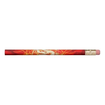 Wonderful Golden Dragon Pencil by stylishdesign1 at Zazzle