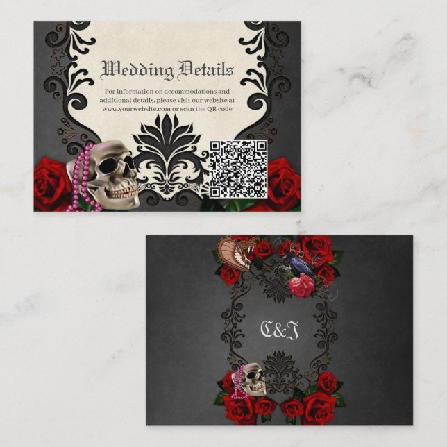 Wonderful gothic design enclosure card (Front/Back)