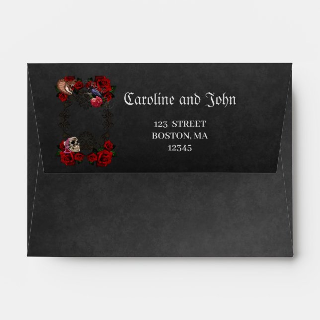Wonderful gothic design envelope (Back (Top Flap))
