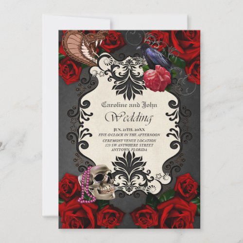 Wonderful gothic design invitation