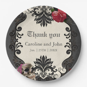 Wonderful gothic design  paper plates