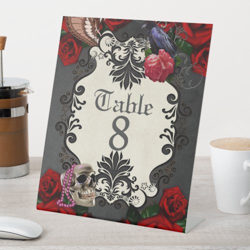 Wonderful gothic design  pedestal sign