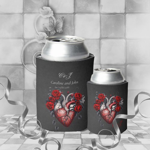 Wonderful gothic Victorian heart Can Cooler