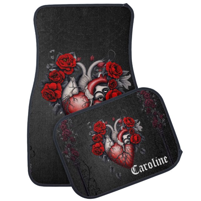 Wonderful gothic Victorian heart Car Floor Mat (Set)