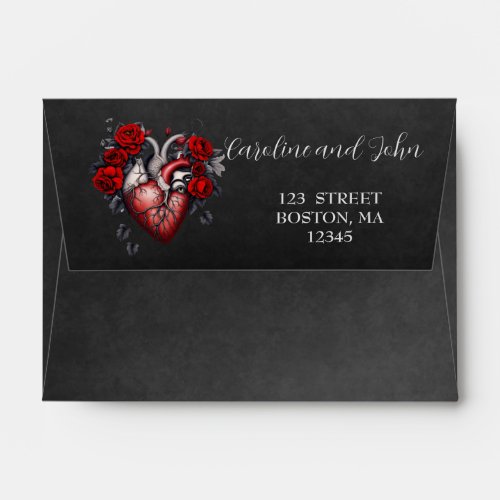 Wonderful gothic Victorian heart Envelope
