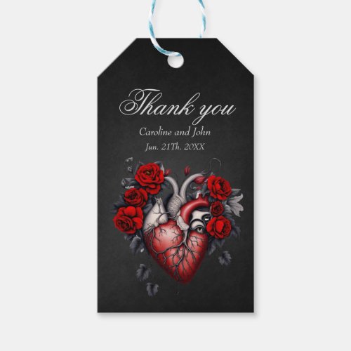 Wonderful gothic Victorian heart Gift Tags